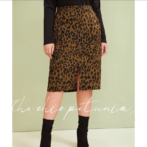 Leopard Print Skirt Plus size - Picture 1 of 5